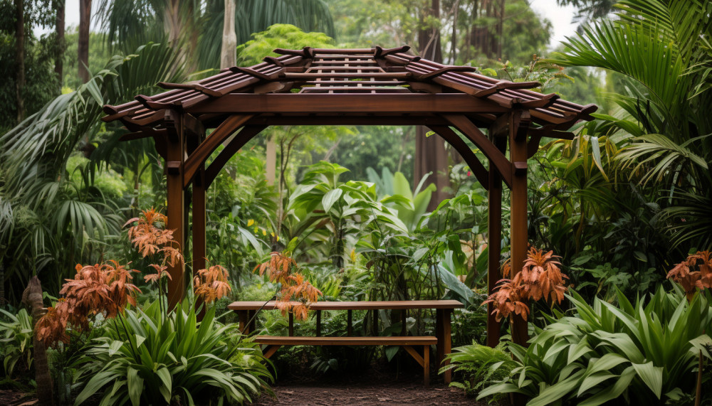 Apportez une touche d'exotisme avec une pergola balinaise